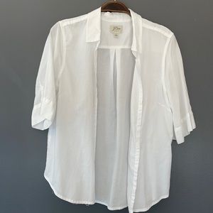 J. Crew short sleeve button up shirt in white size small